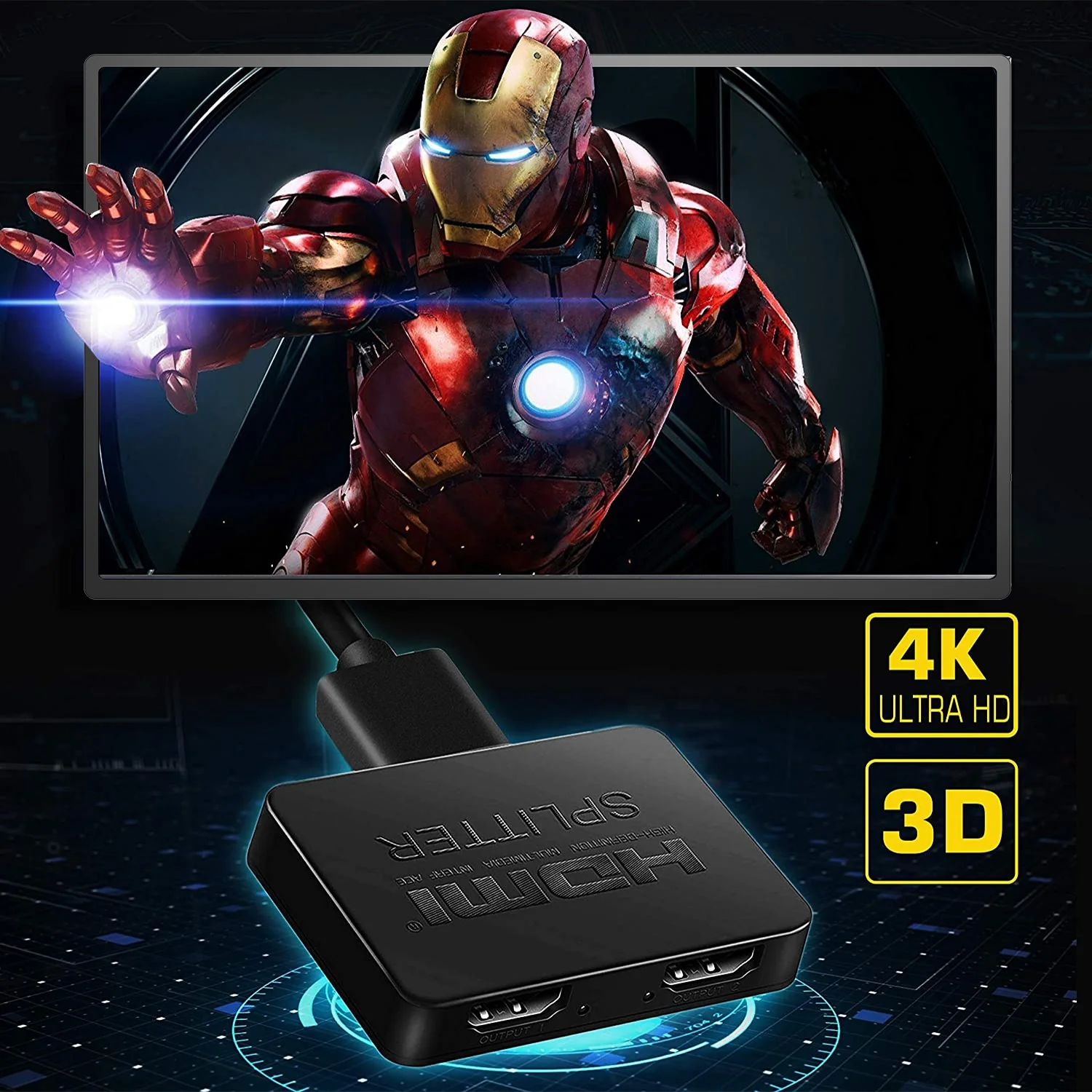 UExtend - HDMI Splitter 4K for Dual Monitors 1 in 2 Out Extended Display - Image 5