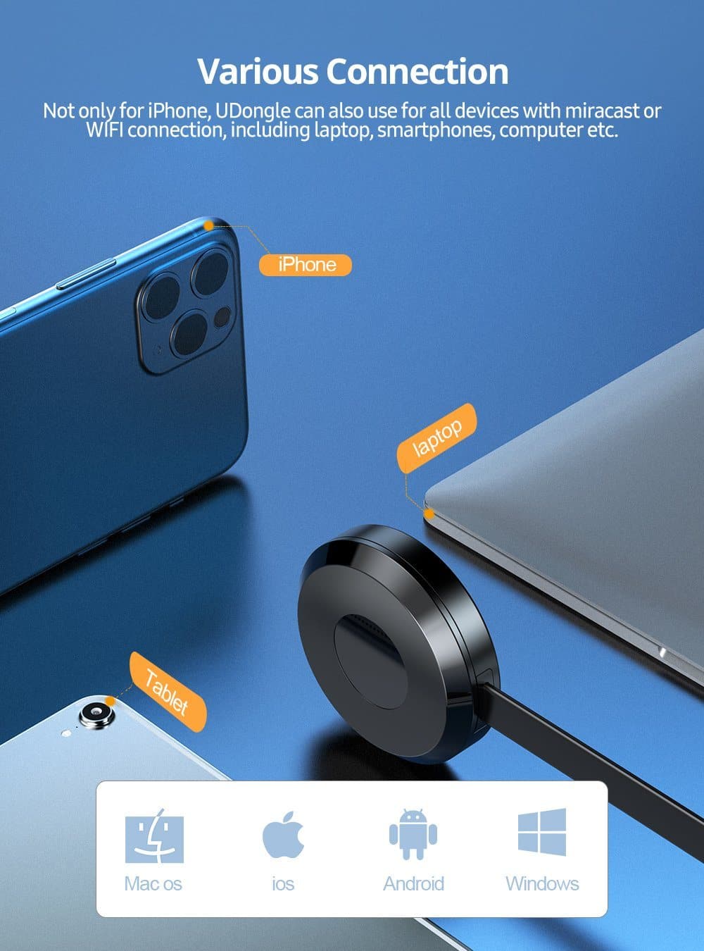 UAdapter - Miracast iPhone, Android, Universal-Dongle - Image 8